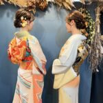 太宰府の花水木で着物着付け