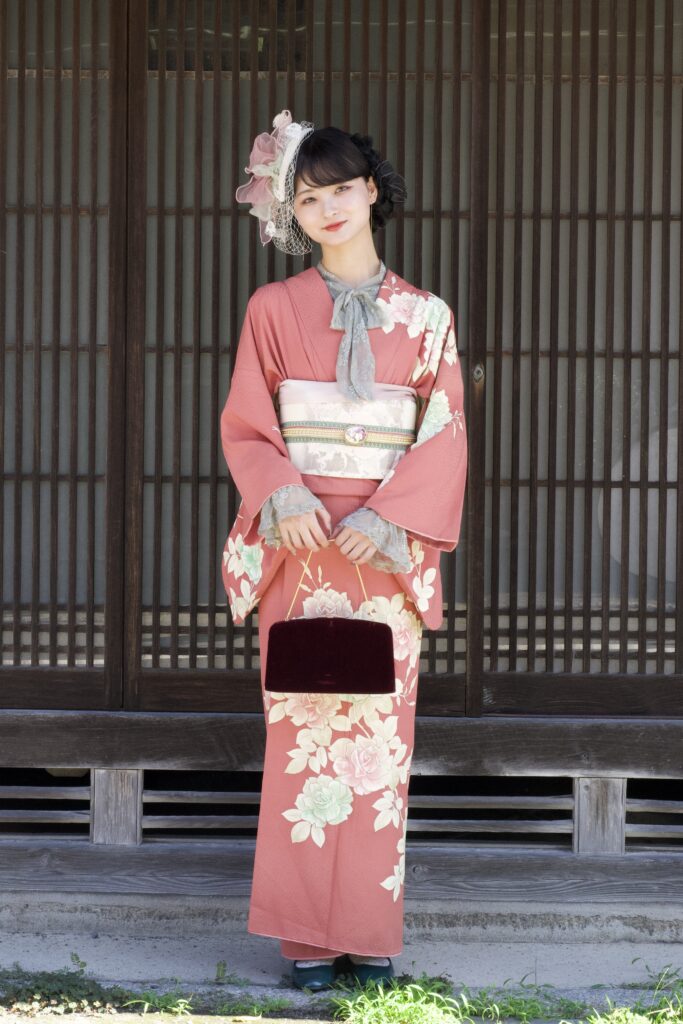 レトロ着物のコーデ