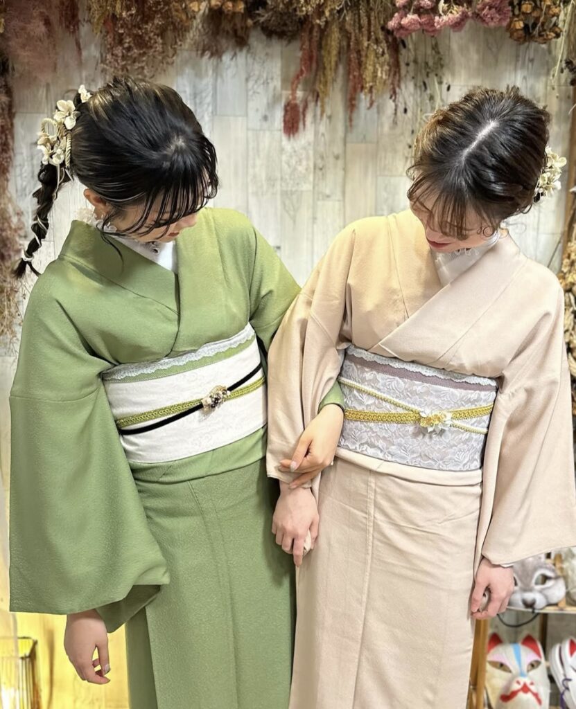 二人で太宰府着物姿