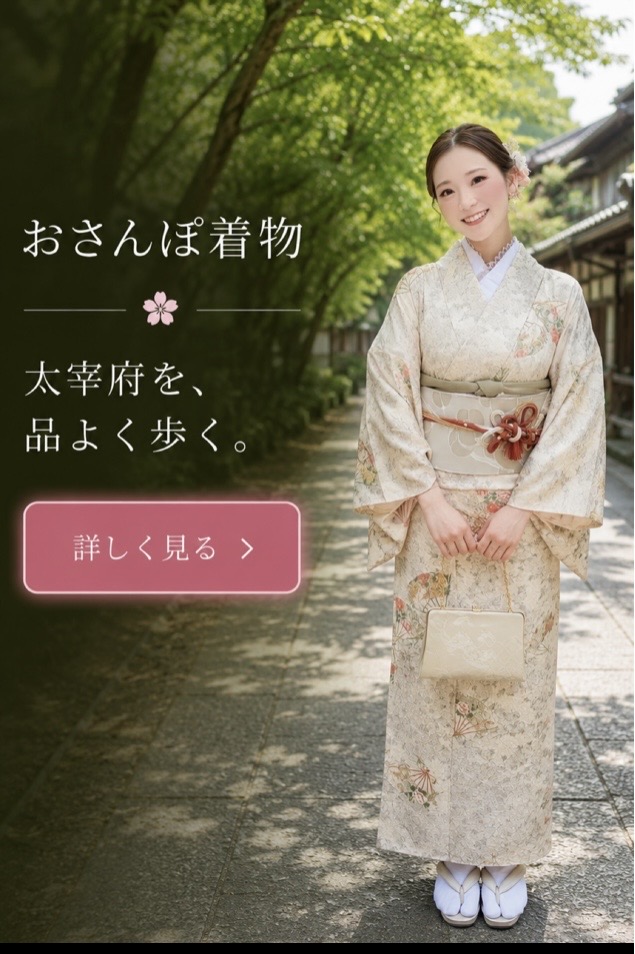太宰府着物レンタルおさんぽ着物